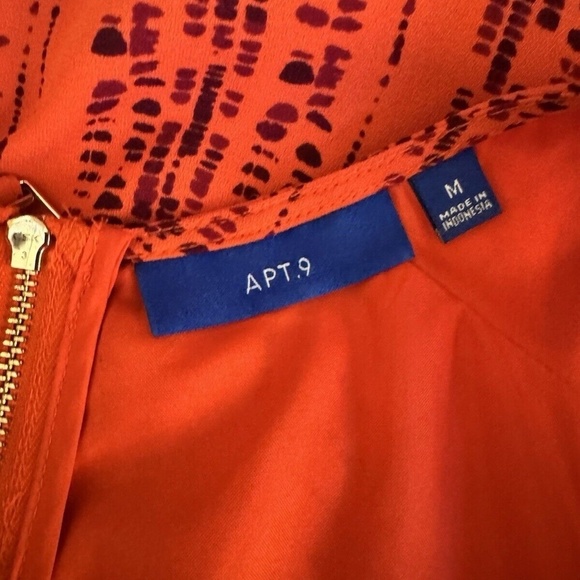 Apt. 9 Medium Multi-Color w/Geometric Print Sleeveless Knee-Length Shift Dress - Picture 3 of 4